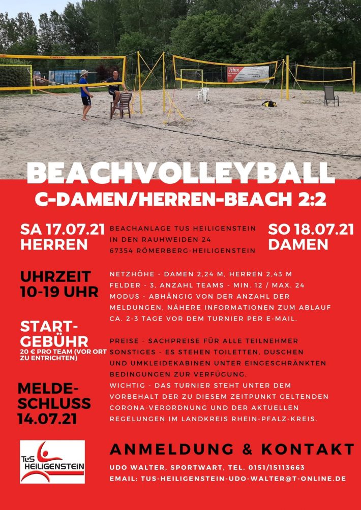 Beachvolleyball – 17./18. Juli 2021 – C-Damen/Herren-Beachturnier