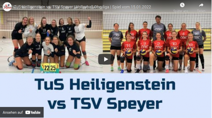 Volleyball – TuS Damen 1 gegen TSV Speyer – Aufzeichnung