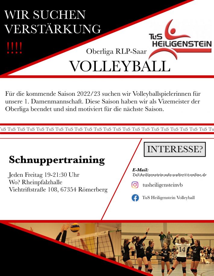 Volleyball – Damen 1 – Wir suchen Verstärkung!